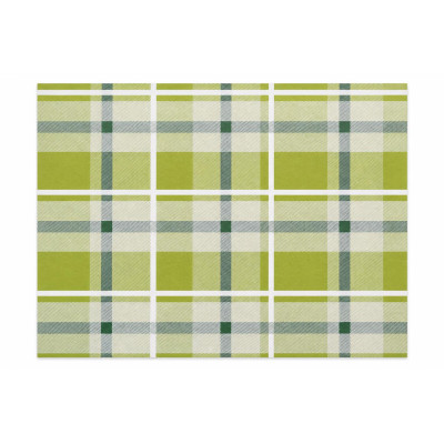 Tovagliette americane di carta Scozzese verde 30x40 cm Okay per ristoranti e pizzerie - 250 pz