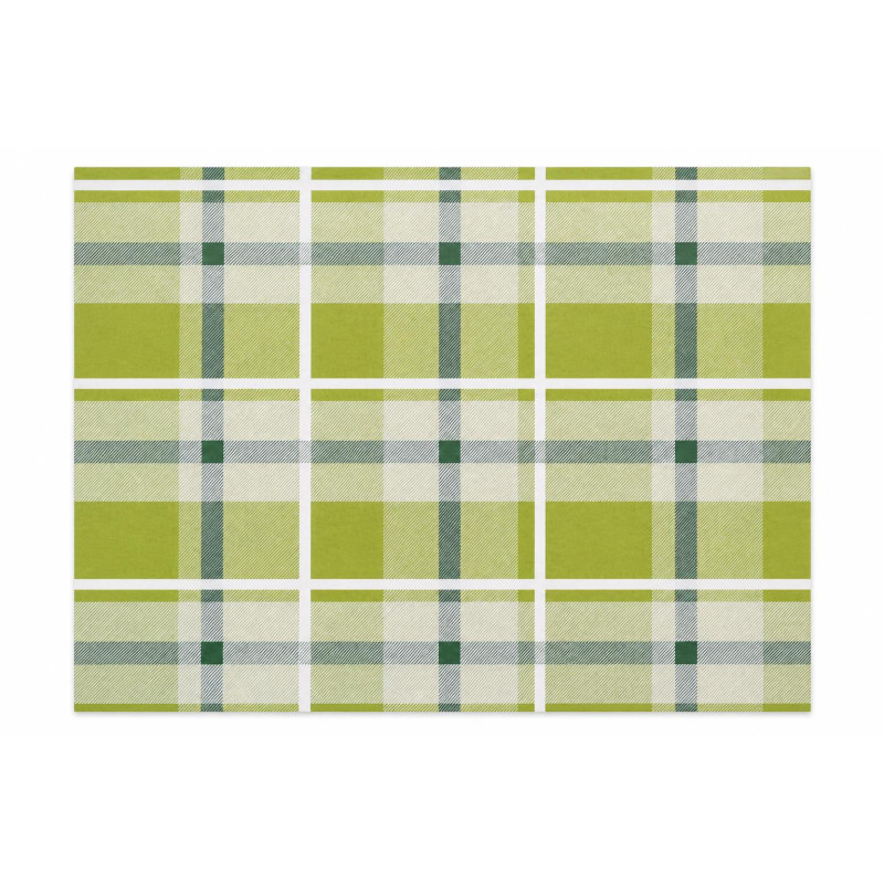 Tovagliette americane di carta Scozzese verde 30x40 cm Okay per ristoranti e pizzerie - 250 pz