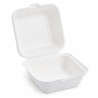 Box per hamburger compostabili in polpa di cellulosa con coperchio 15x15x8 cm 450 + 450 ml Brenta - 50 pz