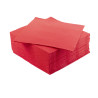 Tovaglioli di carta rossi 25x25 cm 2 veli goffratura punta a punta per bar e aperitivi Ideal Party - 100 pz