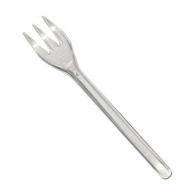 Mini forchettine finger food in PLA trasparente 10 cm per assaggi e buffet - 50 pz