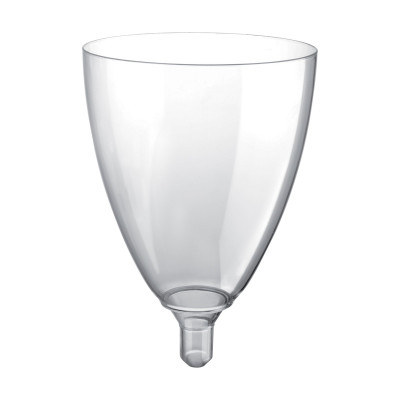Calici acqua e vino 180 ml in plastica trasparente riutilizzabili, senza base - 20 pz