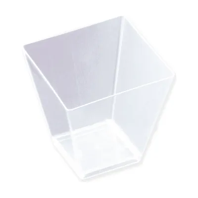 Coppette finger food in plastica Rombo 95 ml trasparenti riutilizzabili - 25 pz
