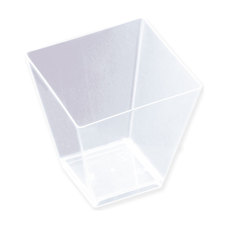Coppette finger food in plastica Rombo 95 ml trasparenti riutilizzabili - 25 pz