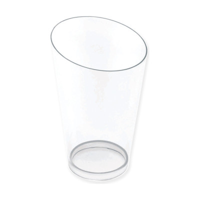Bicchierini finger food conici alti 75 ml in plastica trasparente riutilizzabili - 25 pz