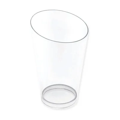Bicchierini finger food conici alti 75 ml in plastica trasparente riutilizzabili - 25 pz
