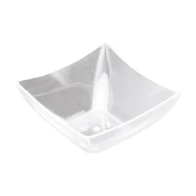Coppette finger food quadrate in plastica 90 ml trasparenti riutilizzabili - 25 pz
