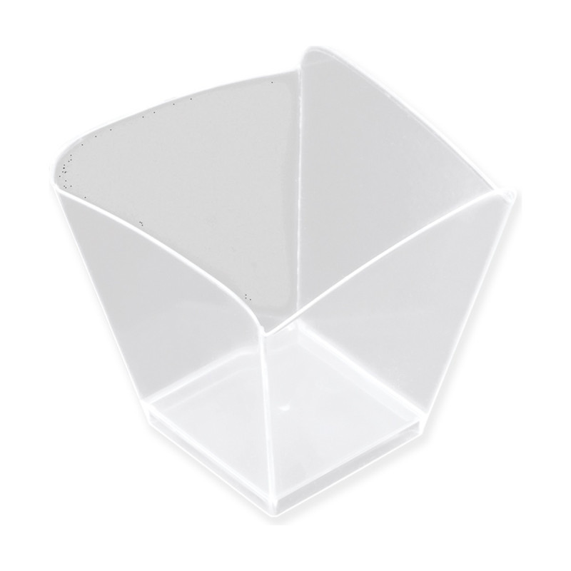 Coppette finger food in plastica Onda 95 ml trasparenti riutilizzabili - 25 pz