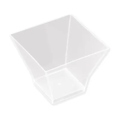 Coppette finger food in plastica Pagoda 90 ml trasparenti riutilizzabili - 25 pz