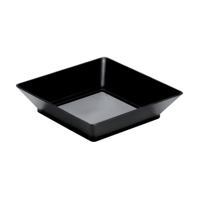 Vassoietti finger food Small Plate 6,5x6,5 cm in plastica nera riutilizzabili - 25 pz