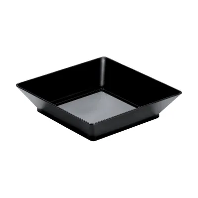 Vassoietti finger food Small Plate 6,5x6,5 cm in plastica nera riutilizzabili - 25 pz