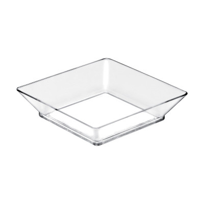 Vassoietti finger food Small Plate 6,5x6,5 cm in plastica trasparente riutilizzabili - 25 pz