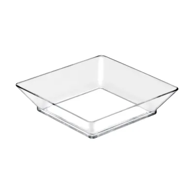 Vassoietti finger food Small Plate 6,5x6,5 cm in plastica trasparente riutilizzabili - 25 pz
