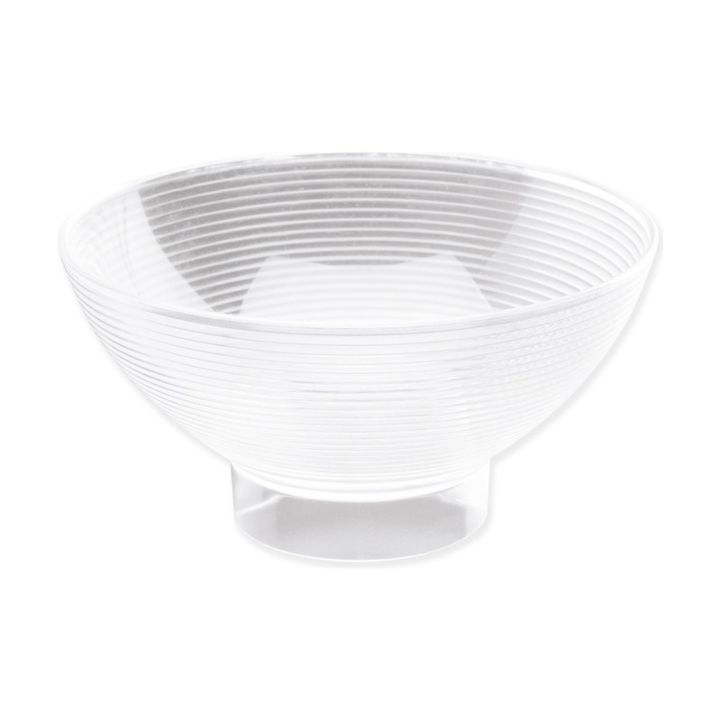 Coppette con piedino Medium Bowl 250 ml in plastica trasparente riutilizzabili - 6 pz