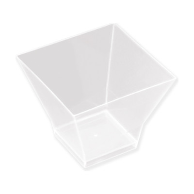 Coppette in plastica Medium Pagoda 200 ml trasparenti riutilizzabili - 12 pz
