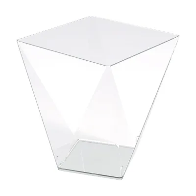 Coppette finger food in plastica Diamond 100 ml trasparenti riutilizzabili - 25 pz