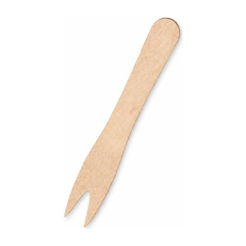 Forchettine in legno di betulla per fritti e finger food 9 cm Leone - 1000 pz