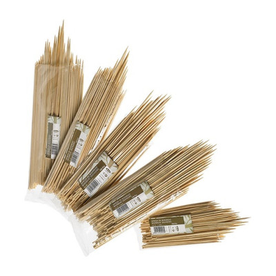 Spiedi in bamboo a una punta 15 cm Ø 2,5 mm Leone - 1000 pz (10 x 100)