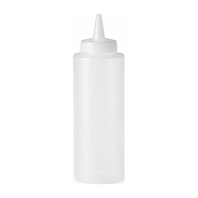 Dosatori squeeze per salse in plastica trasparente con tappo 340 ml Leone - 6 pz