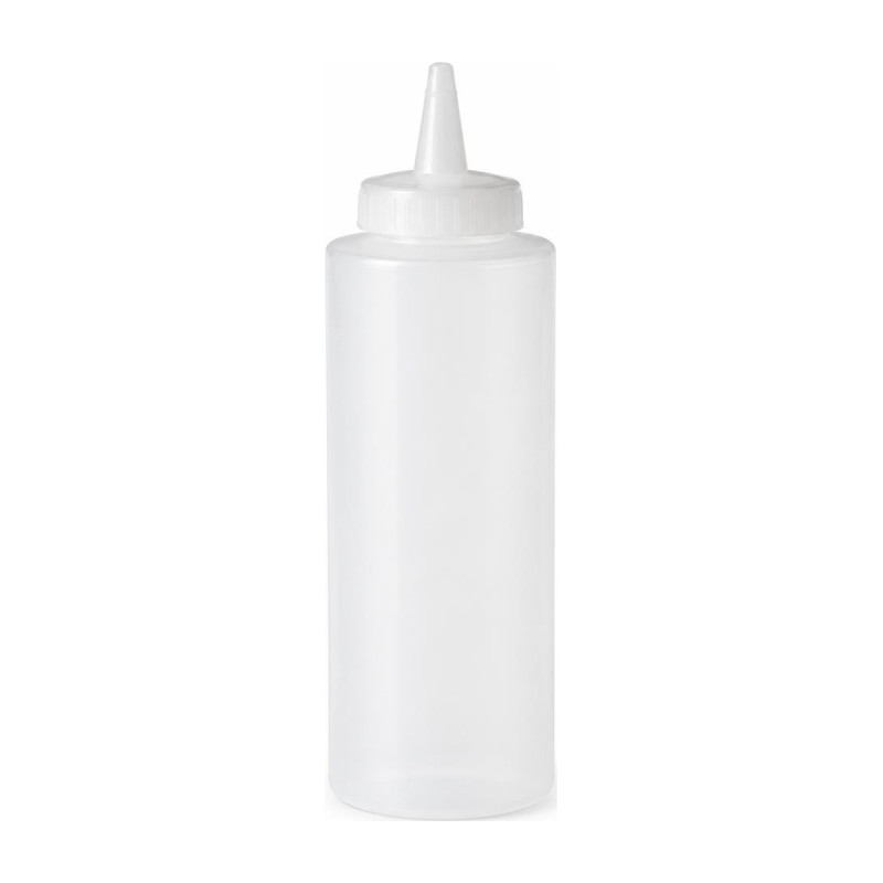 Dosatori squeeze per salse in plastica trasparente con tappo 340 ml Leone - 6 pz