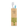 Set denti cortesia hotel Natura con spazzolino e dentifricio in bustina kraft Leone - 50 pz