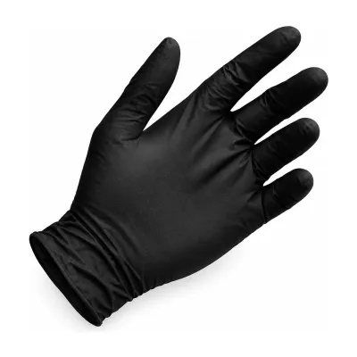 Guanti monouso in nitrile nero senza polvere Guanto Chef 4 g Walking - 100 pz