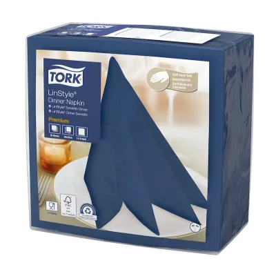 Tovaglioli airlaid Tork Linstyle blu notte 39x39 - 50 pz