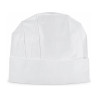 Cappelli da cuoco monouso chiusi Grand Chef in carta crespata bianca alti 23 cm regolabili Crown Chef - 20 pz