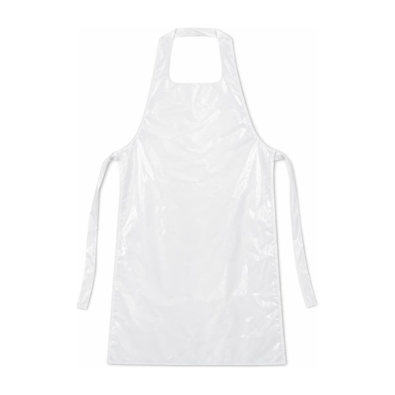 Grembiuli monouso in polietilene bianco impermeabili con pettorina 122x70 cm Defender 11 Walking - 100 pz