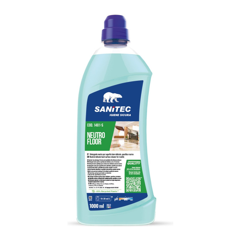 Detergente neutro per pavimenti delicati, marmo, parquet e cerati Sanitec Neutro Floor 1 L