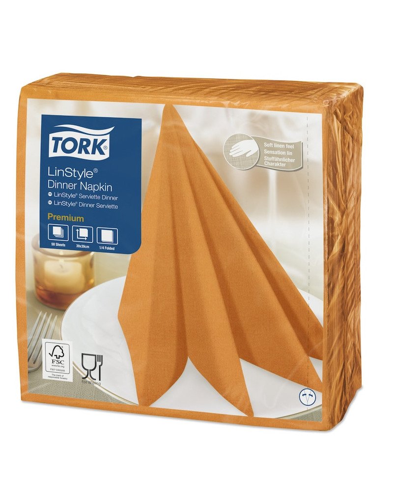 Tovaglioli LinkStyle Dinner Napkin PREMIUM 39x39 ARANCIO