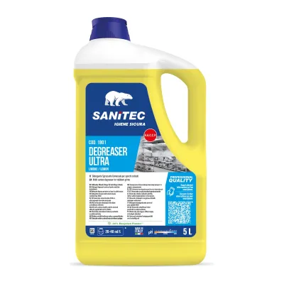 Sgrassatore universale concentrato al limone per cucine Sanitec Degreaser Ultra 5 L