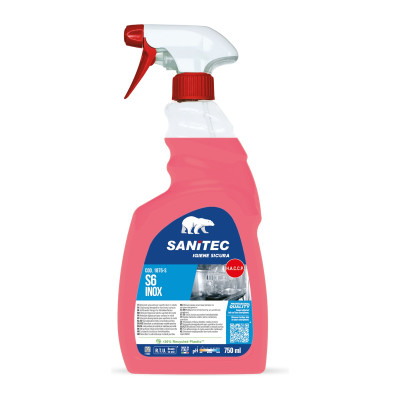 Sgrassatore per acciaio inox e metalli spray Sanitec S6 Inox 750 ml