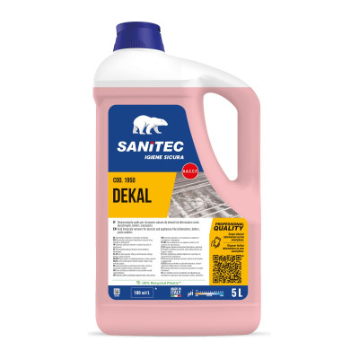 Disincrostante acido anticalcare per lavastoviglie e attrezzature Sanitec Dekal 5 L