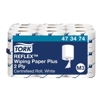 Carta asciugatutto a estrazione centrale Tork Reflex Plus M3 bianca - cartone 9 rotoli