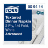 Tovaglioli di carta bianchi goffrati Tork Dinner Textured 39x39 cm - 50 pz