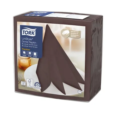 Tovaglioli airlaid Tork Linstyle marrone 39x39 - 50 pz