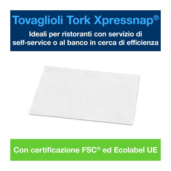 Tovaglioli da dispenser Tork Xpressnap Extra Soft bianchi N4 - cartone 8 x 1000 pz
