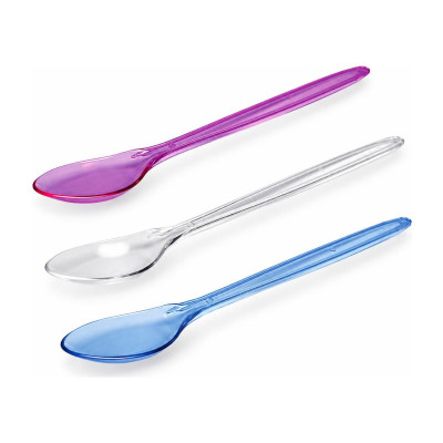 Cucchiaini lunghi da granita e frappè riutilizzabili colorati 19 cm Flo - 1 kg