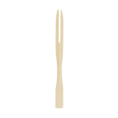 Mini forchettine in bambù a 2 punte per finger food 9 cm Dampe Jungle - 100 pz