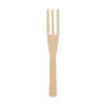 Mini forchettine in legno a 3 punte per finger food 8 cm Dampe Jungle - 100 pz