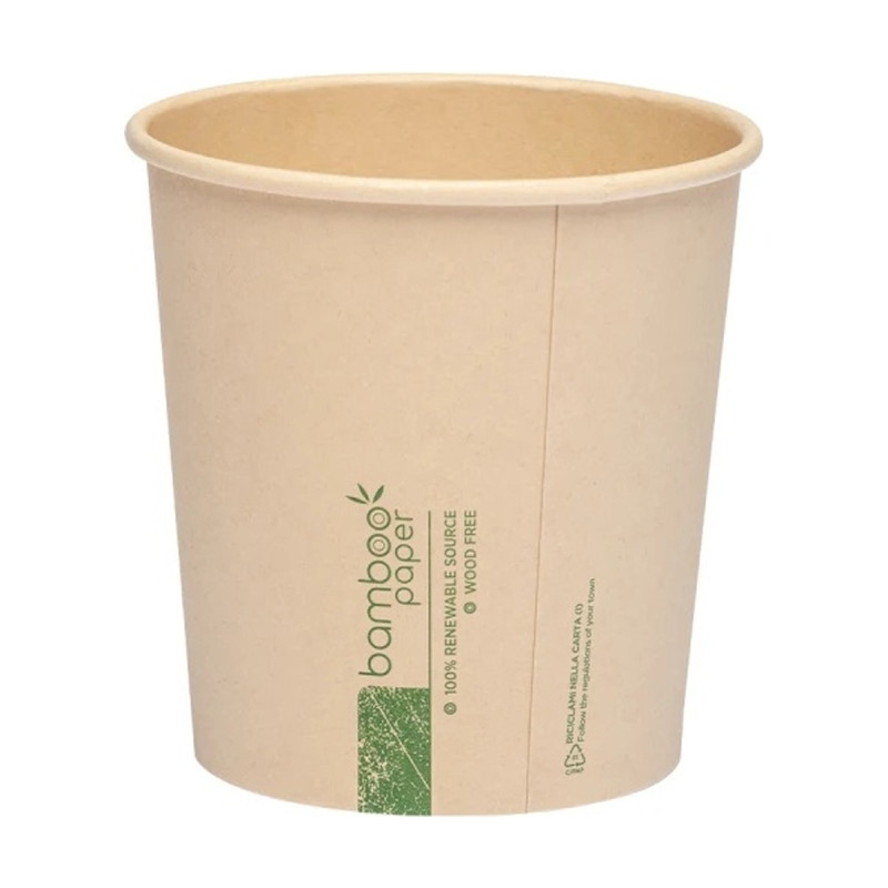 Contenitori porta zuppa da asporto in carta di bambù 450 ml Ø 9,8 cm per microonde Dampe Jungle - 50 pz