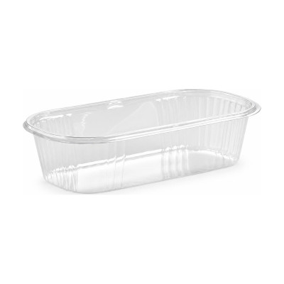 Portababà in PET trasparente 1ª misura 6 x 3,5 cm per pasticceria Erremme Dolci Pensieri - 100 pz