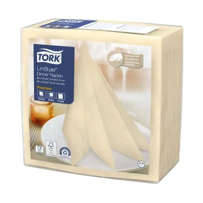 Tovaglioli airlaid Tork Linstyle crema 39x39 - 50 pz