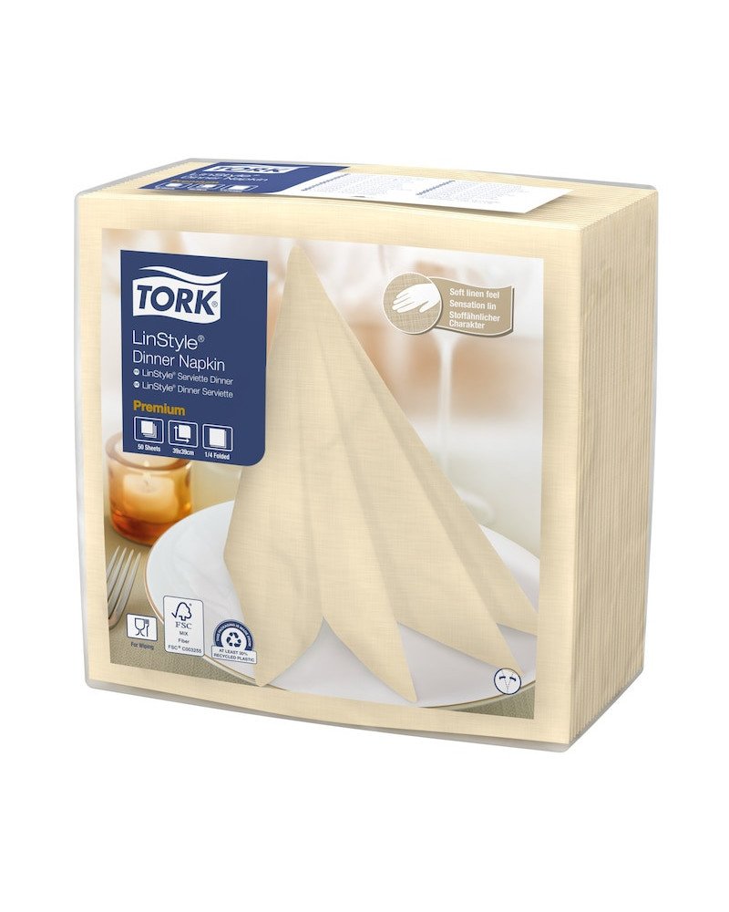 Tovaglioli LinkStyle Dinner Napkin PREMIUM 39x39 CREMA