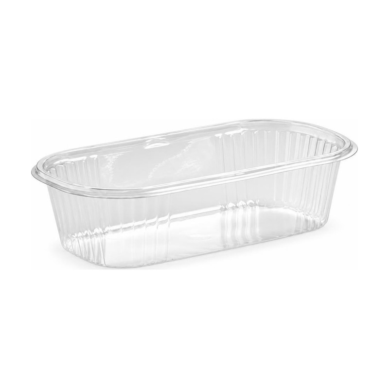 Portababà in PET trasparente 3ª misura 9 x 5,5 cm per pasticceria Erremme Dolci Pensieri - 100 pz