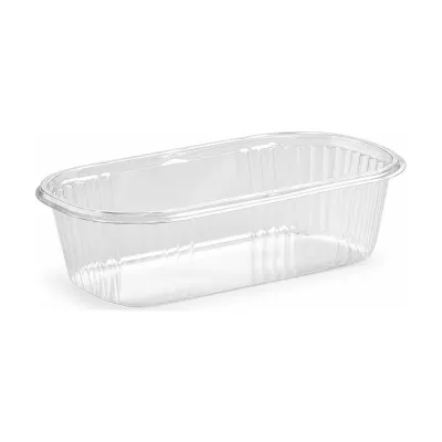 Portababà in PET trasparente 4ª misura 11,5 x 6 cm per pasticceria Erremme Dolci Pensieri - 50 pz