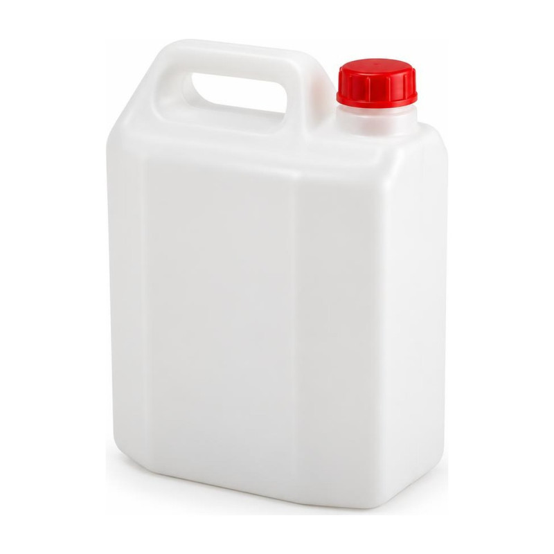Tanica per alimenti 20 litri in PEHD bianco con tappo rosso Mobil Plastic