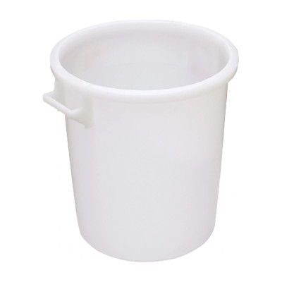 Bidone alimentare 35 litri in PP bianco con maniglie senza coperchio Mobil Plastic
