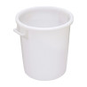 Bidone alimentare 35 litri in PP bianco con maniglie senza coperchio Mobil Plastic